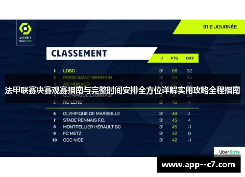 法甲联赛决赛观赛指南与完整时间安排全方位详解实用攻略全程指南